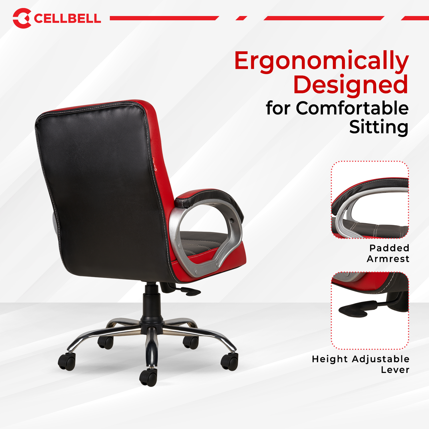 CELLBELL C99 Apex Leatherette Mid-Back Boss Chair Cellbell