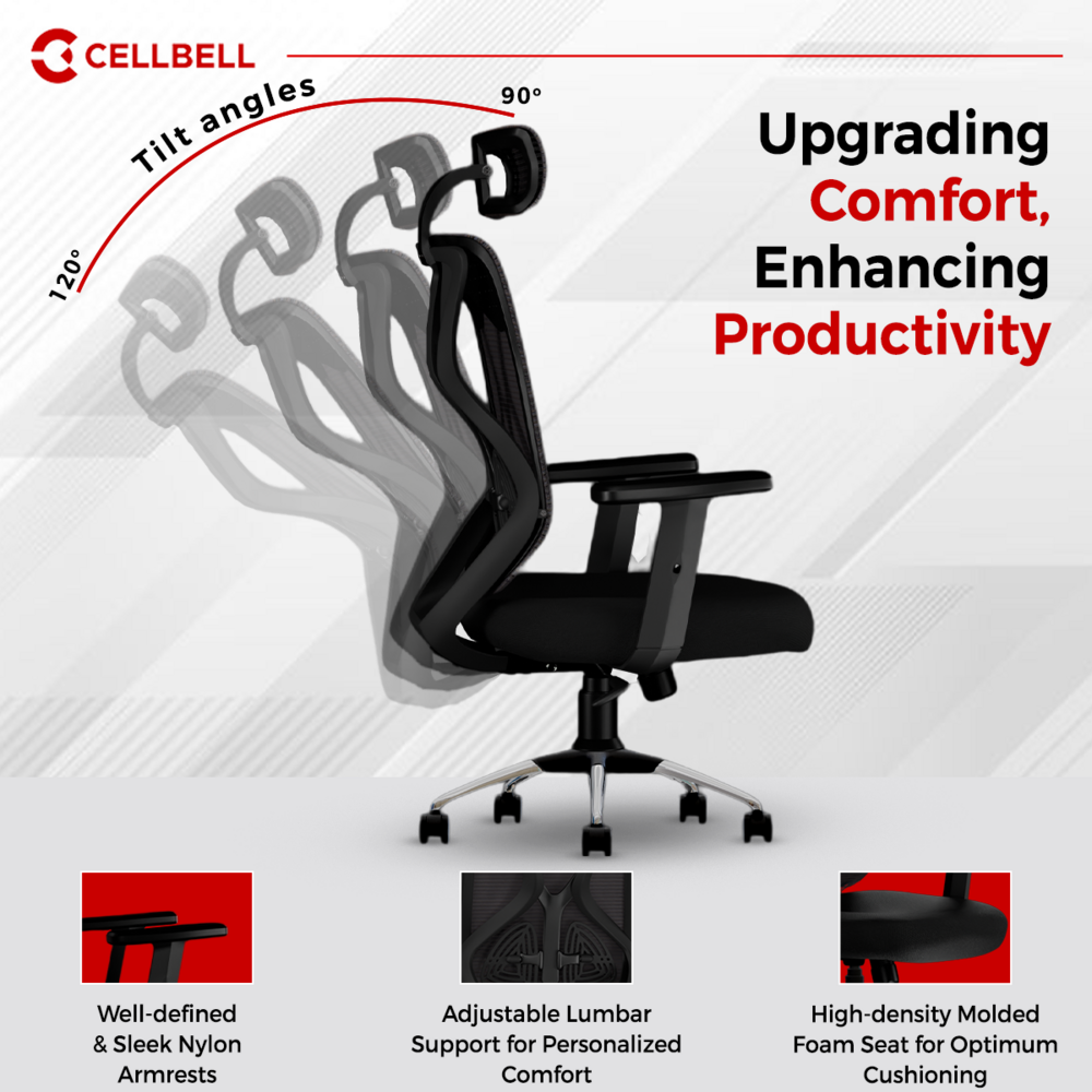 CELLBELL C190 Berlin Ergonomic Mesh Executive  Office & Home Chair (Copy) Cellbell