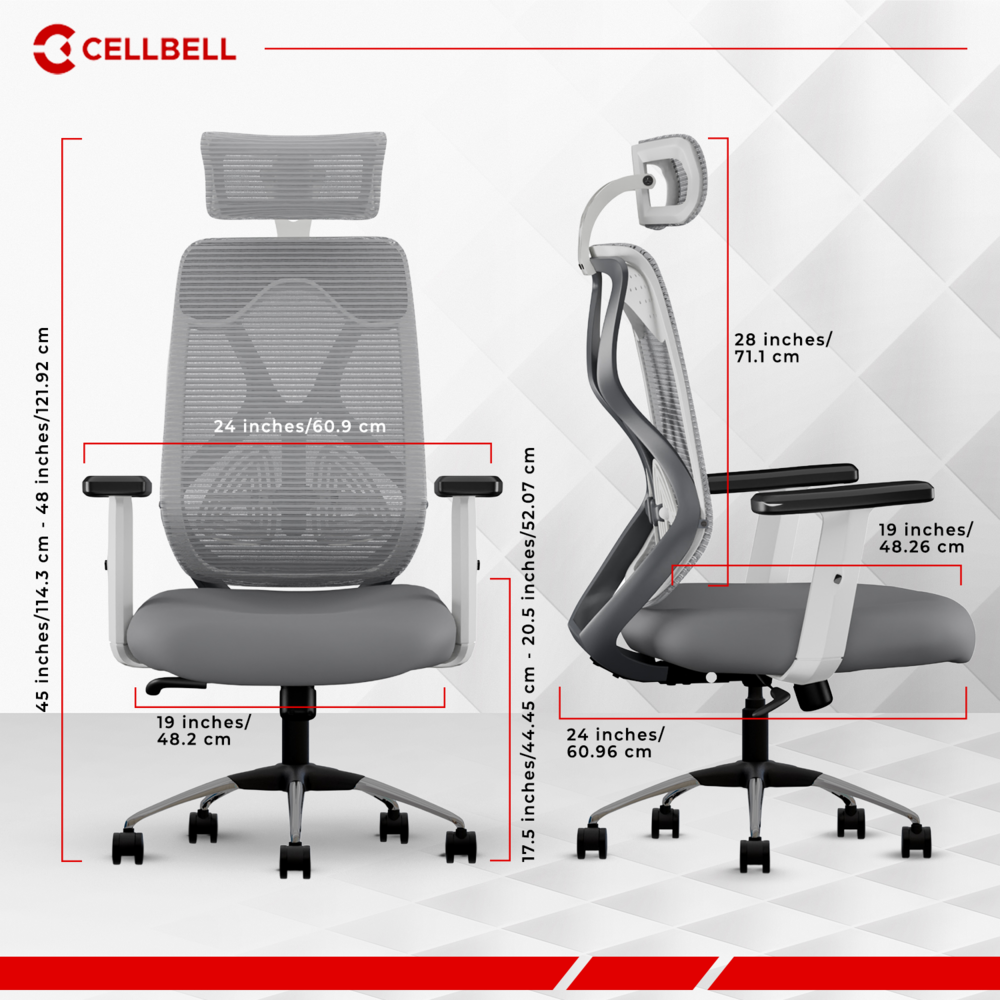CELLBELL C190 Berlin Ergonomic Mesh Executive  Office & Home Chair (Copy) Cellbell