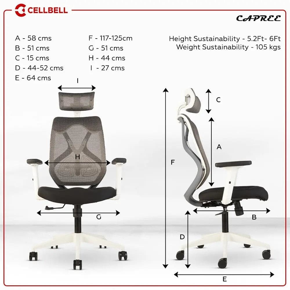 Capree C190 Mesh Office Executive Chair CellBell