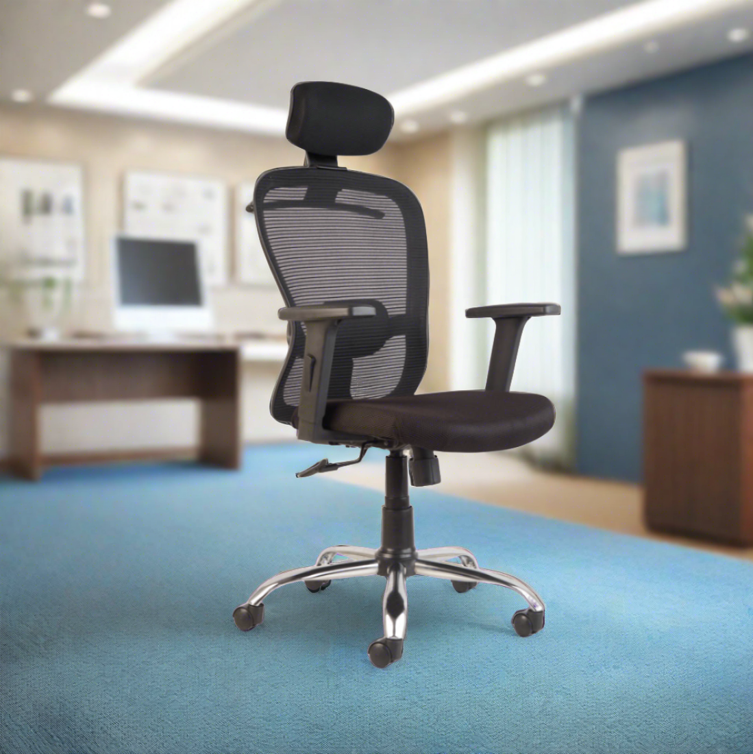 Aries C160 Mesh Office Chair [BLACK] CellBell