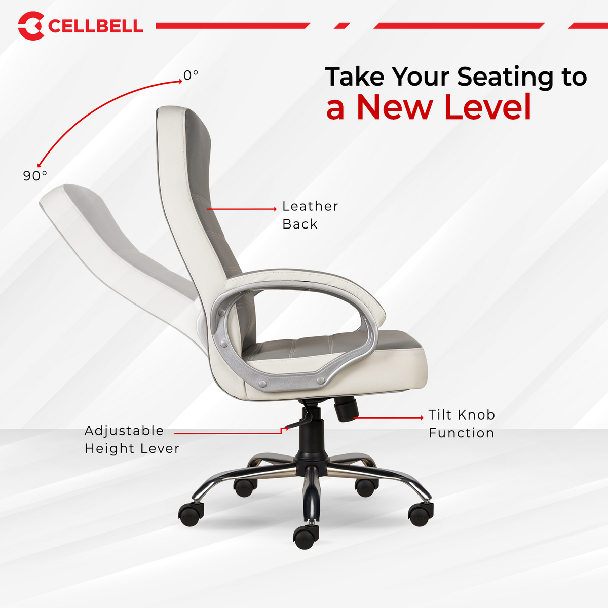 Cellbell CELLBELL C99 Apex High Back Leatherette Boss Chair