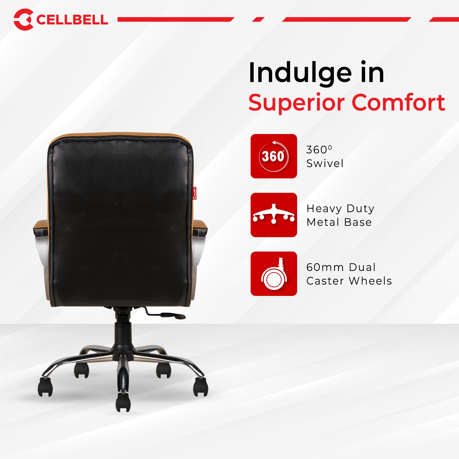 CELLBELL C99 Apex Leatherette Mid-Back Boss Chair Cellbell