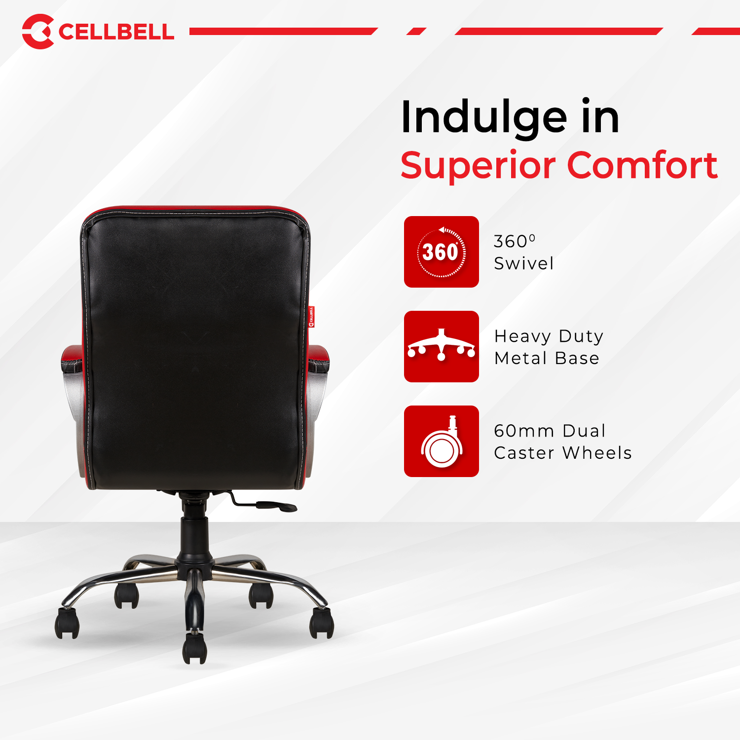 CELLBELL C99 Apex Leatherette Mid-Back Boss Chair Cellbell