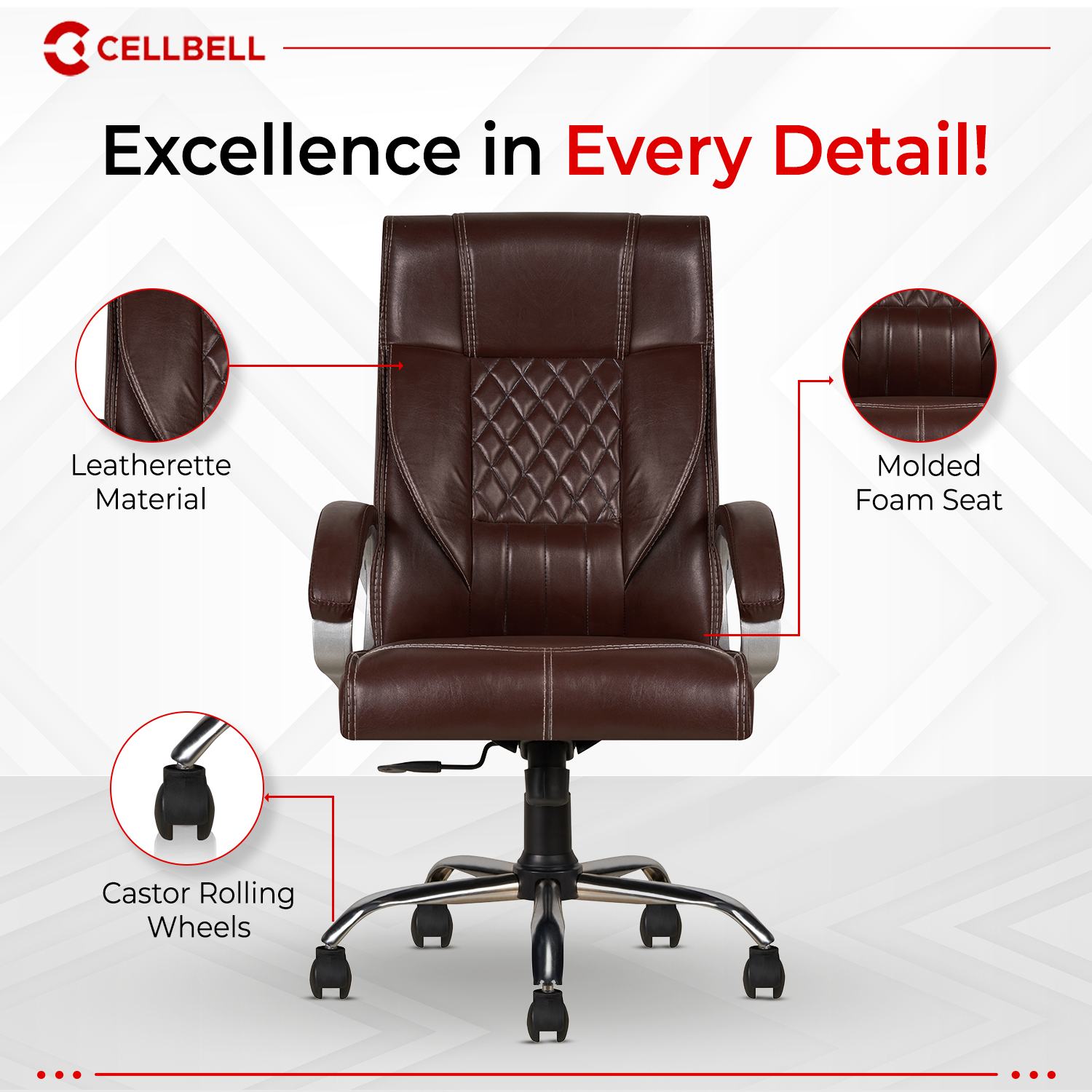 Cellbell Vega Ergonomic High Back Boss Chair CellBell