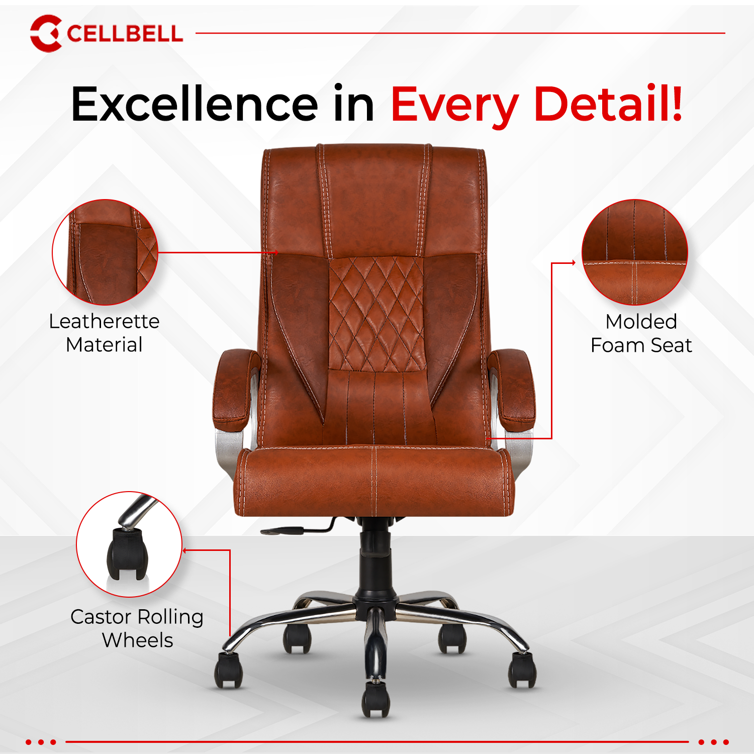 Cellbell Vega Ergonomic High Back Boss Chair CellBell