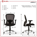 Aries C160 Mesh Mid back Office Chair [BLACK] Cellbell