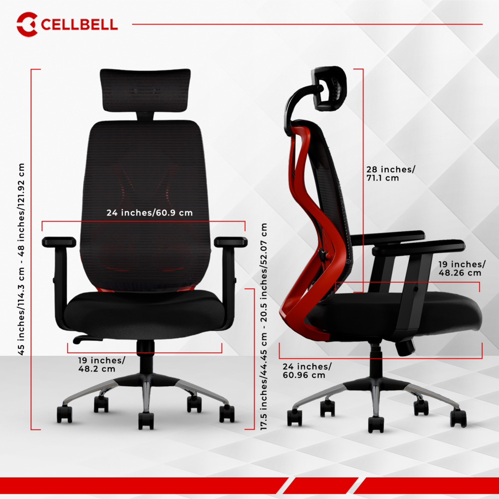 CELLBELL C190 Berlin Ergonomic Mesh Executive  Office & Home Chair (Copy) Cellbell