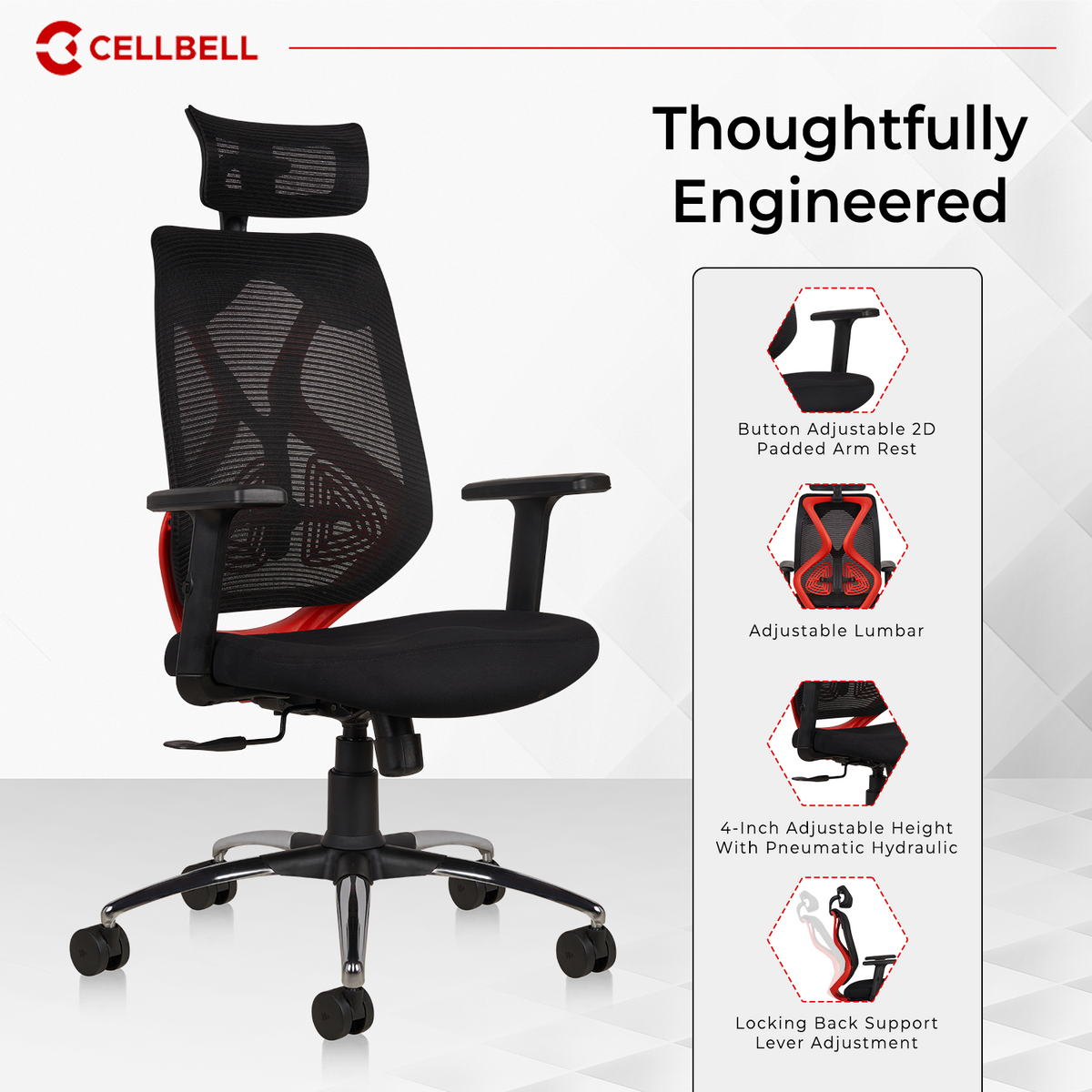 Cellbell CELLBELL C190 Berlin Ergonomic Mesh Executive Office & Home Chair