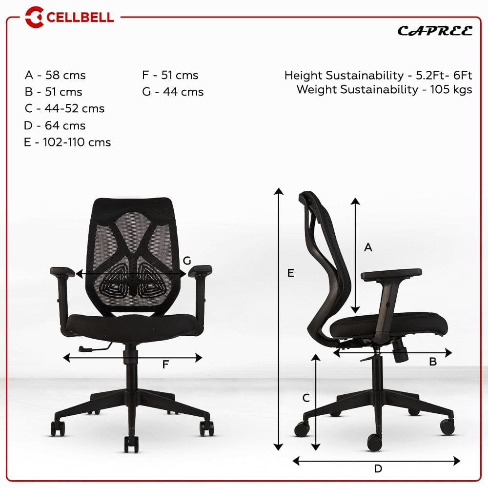 Capree C190 Mesh Office Executive Chair CellBell