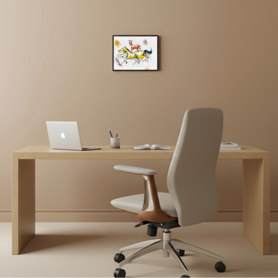 Felix Luxury Mid-Back Chair [White-Beige]