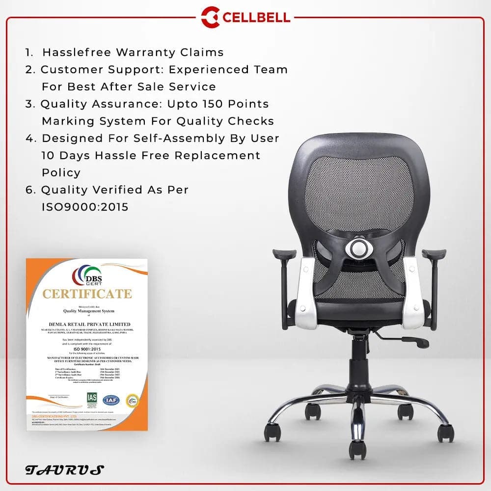 Taurus C100 Lite Executive Mid Back Office Chair Cellbell