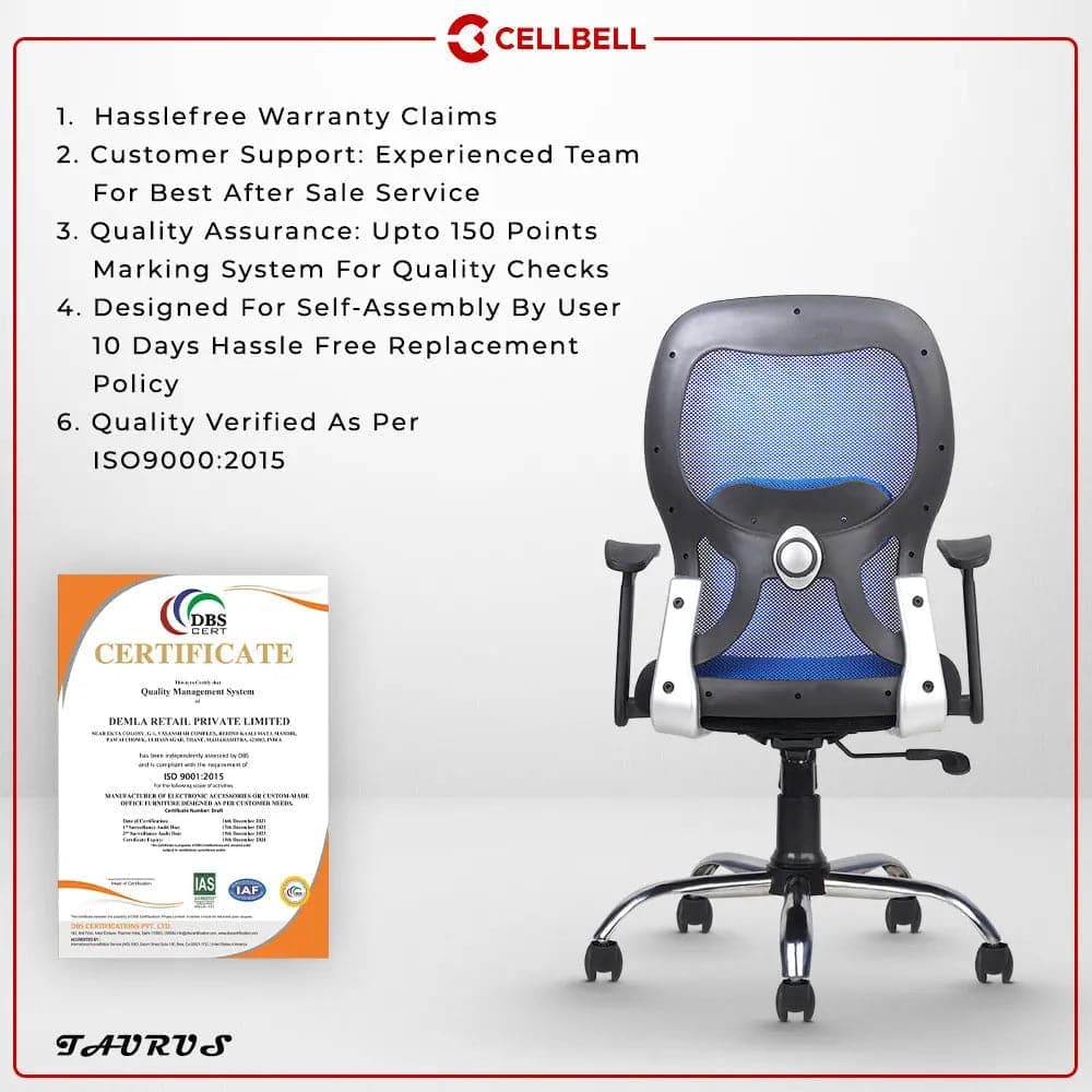 Taurus C100 Lite Executive Mid Back Office Chair Cellbell