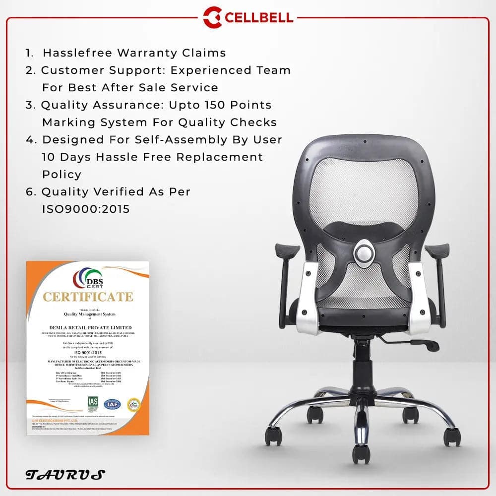 Taurus C100 Lite Executive Mid Back Office Chair Cellbell