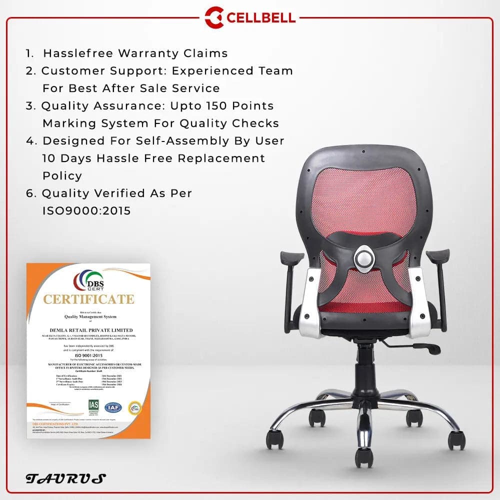 Taurus C100 Lite Executive Mid Back Office Chair Cellbell