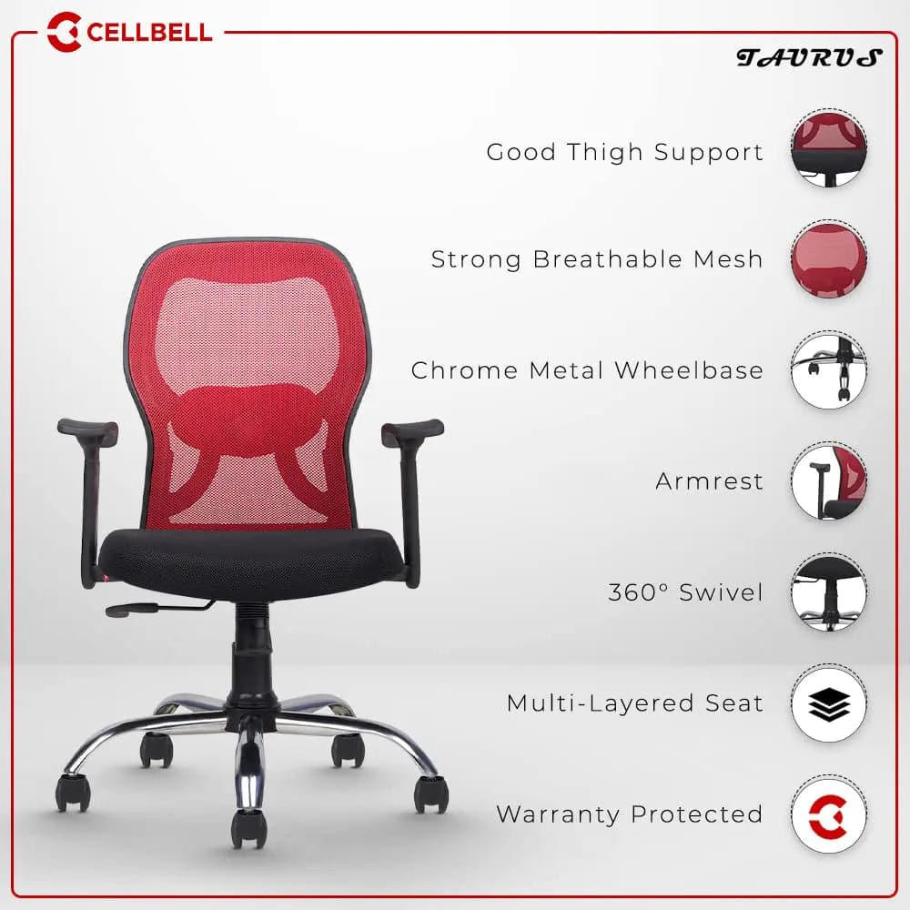 Taurus C100 Lite Executive Mid Back Office Chair Cellbell