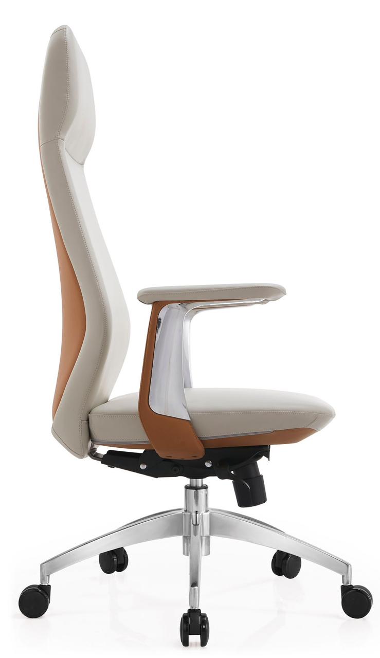 Felix Luxury High-Back Chair [White-Beige]