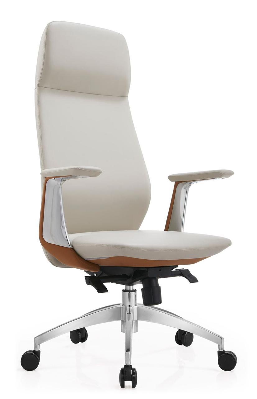 Felix Luxury High-Back Chair [White-Beige]