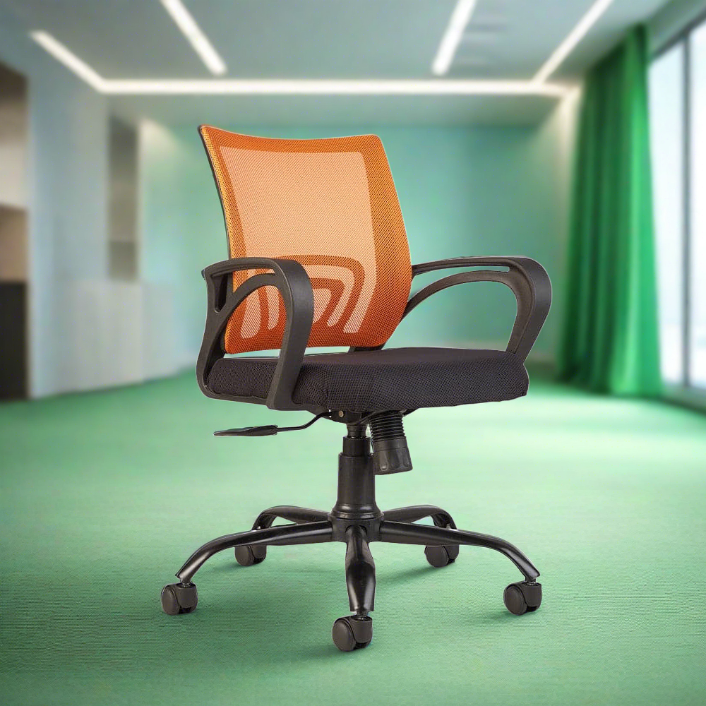 Zenith C107 Medium Back Mesh Office Study Chair Black Cellbell