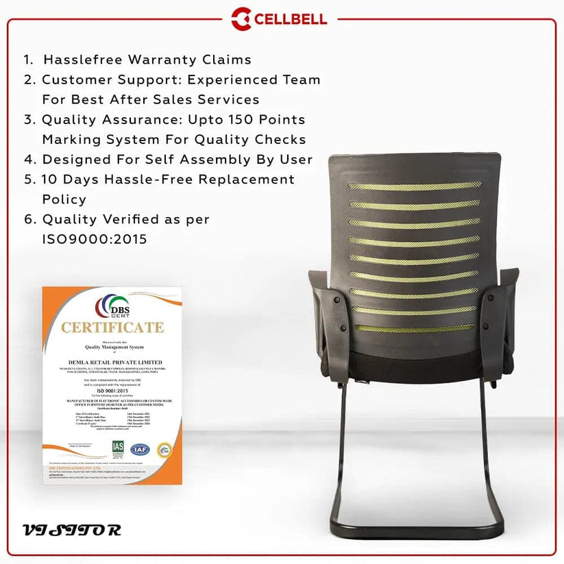 Office Visitor Chair | Stylish & Comfortable - CELLBELL