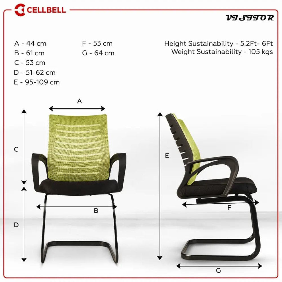 Office Visitor Chair | Stylish & Comfortable - CELLBELL