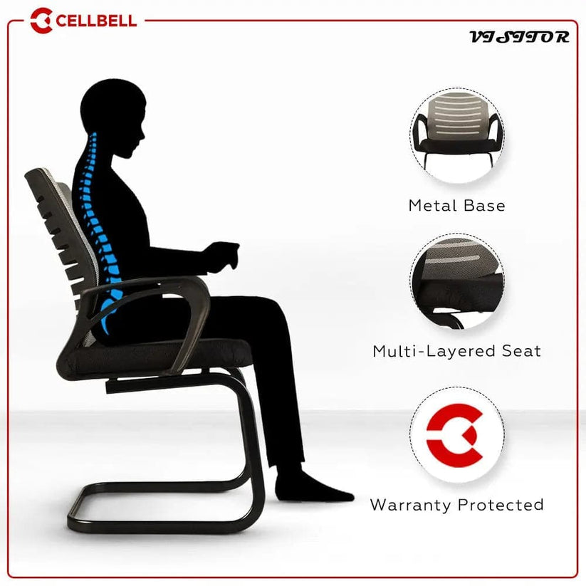 Office Visitor Chair | Stylish & Comfortable - CELLBELL