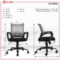 Zenith C107 Medium-Back Mesh Office/Study Chair [Black] CellBell